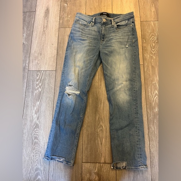 Hudson Nico Straight Distressed Mid Rise Jeans Size 30 - Picture 1 of 9